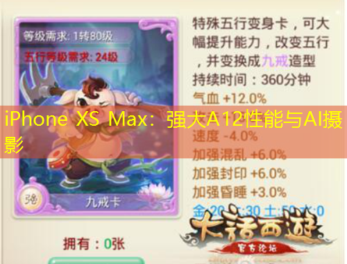 iPhone XS Max：強大A12性能與AI攝影