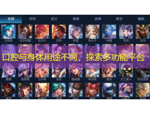 口腔與身體用途不同，探索多功能平臺