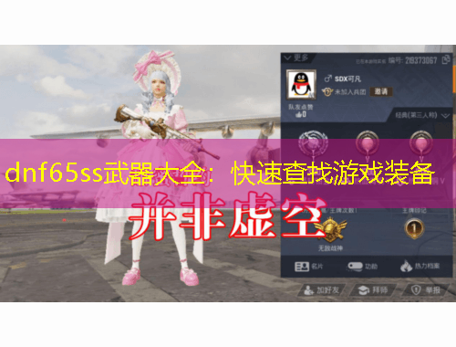 dnf65ss武器大全：快速查找游戲裝備