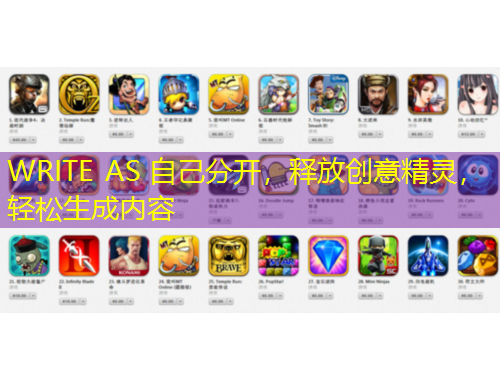 WRITE AS 自己分開，釋放創(chuàng)意精靈，輕松生成內(nèi)容