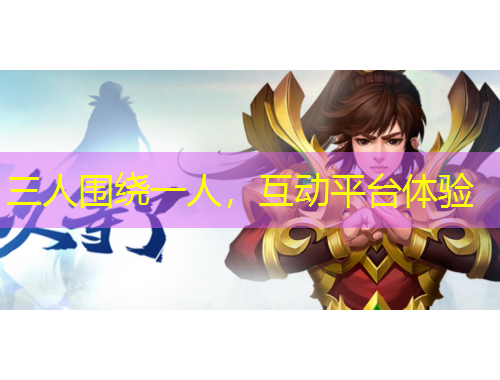 三人圍繞一人，互動平臺體驗