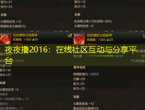 夜夜擼2016：在線社區(qū)互動與分享平臺