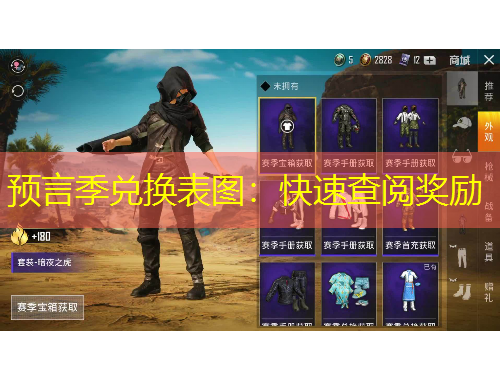 預言季兌換表圖：快速查閱獎勵