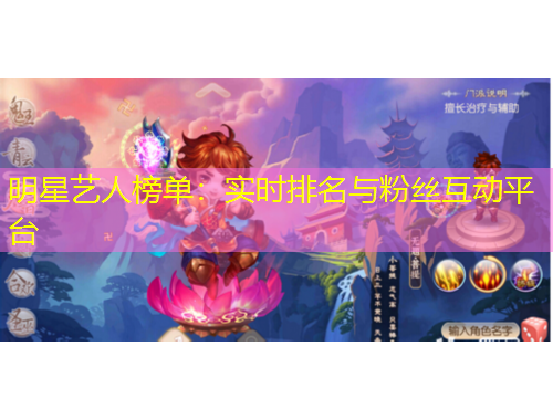 明星藝人榜單：實(shí)時(shí)排名與粉絲互動(dòng)平臺(tái)